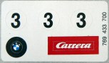 69413e Dekals BMW, 3, carrera Typ A